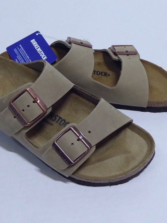 New Birkenstock Arizona Oiled Leather Sandals Tobacco Brown 8 Men 10 Women N 41 main image 4